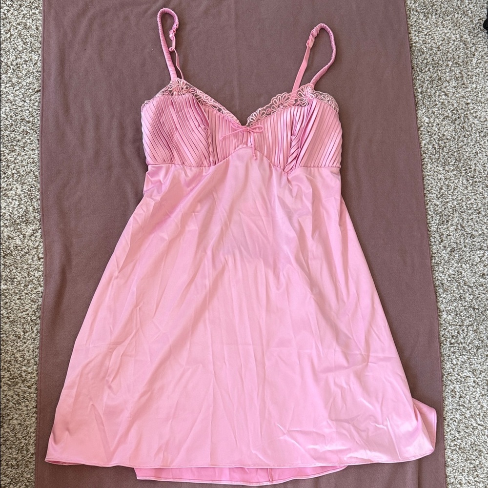 For Love And Lemons Pink Pleated Chemise